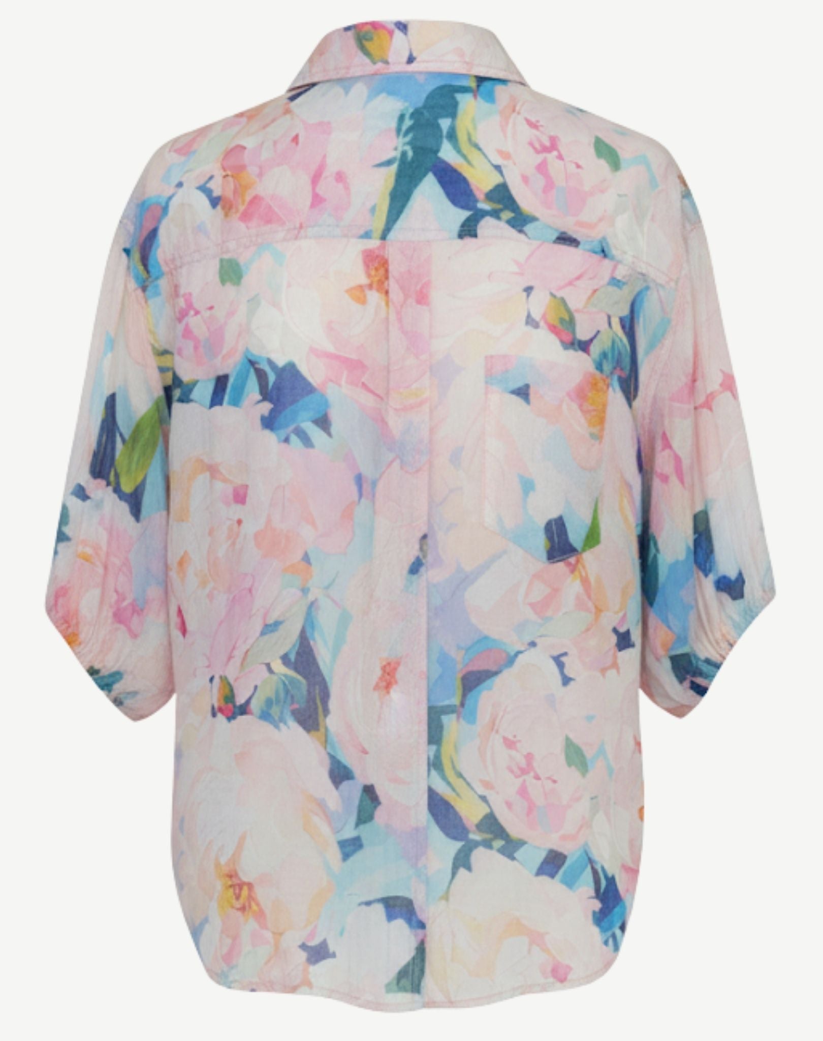 Peony Essence Soft Print Blouse Corfu Jeans