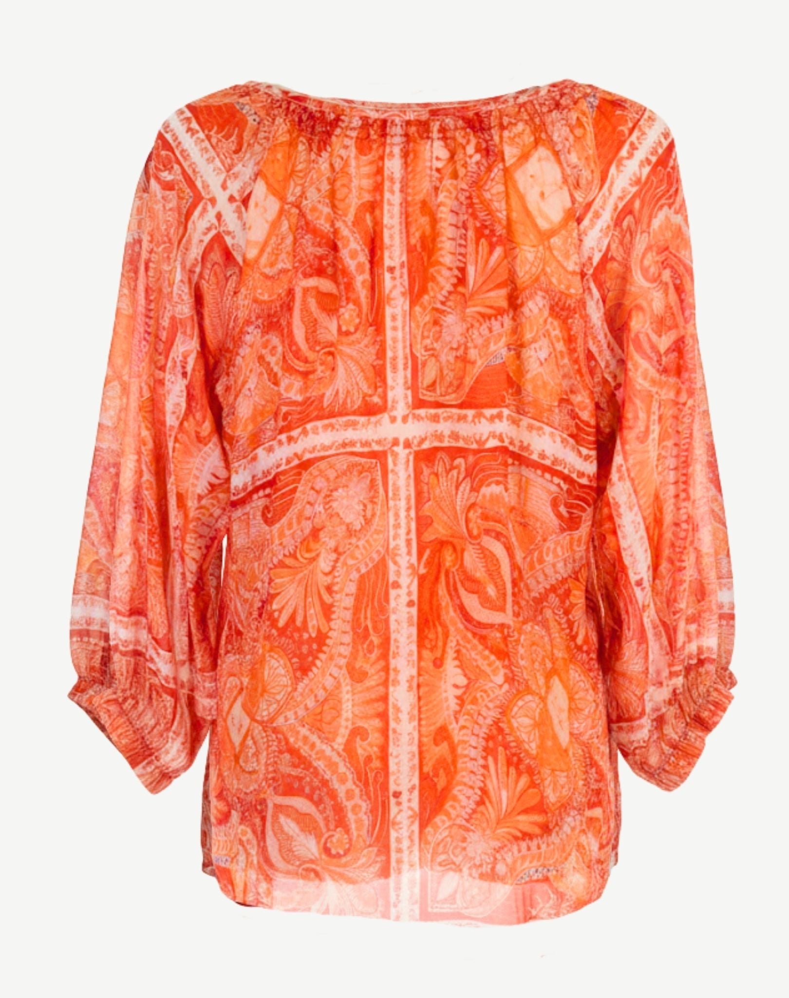Tangerine Dream Soft Print Blouse Corfu Jeans
