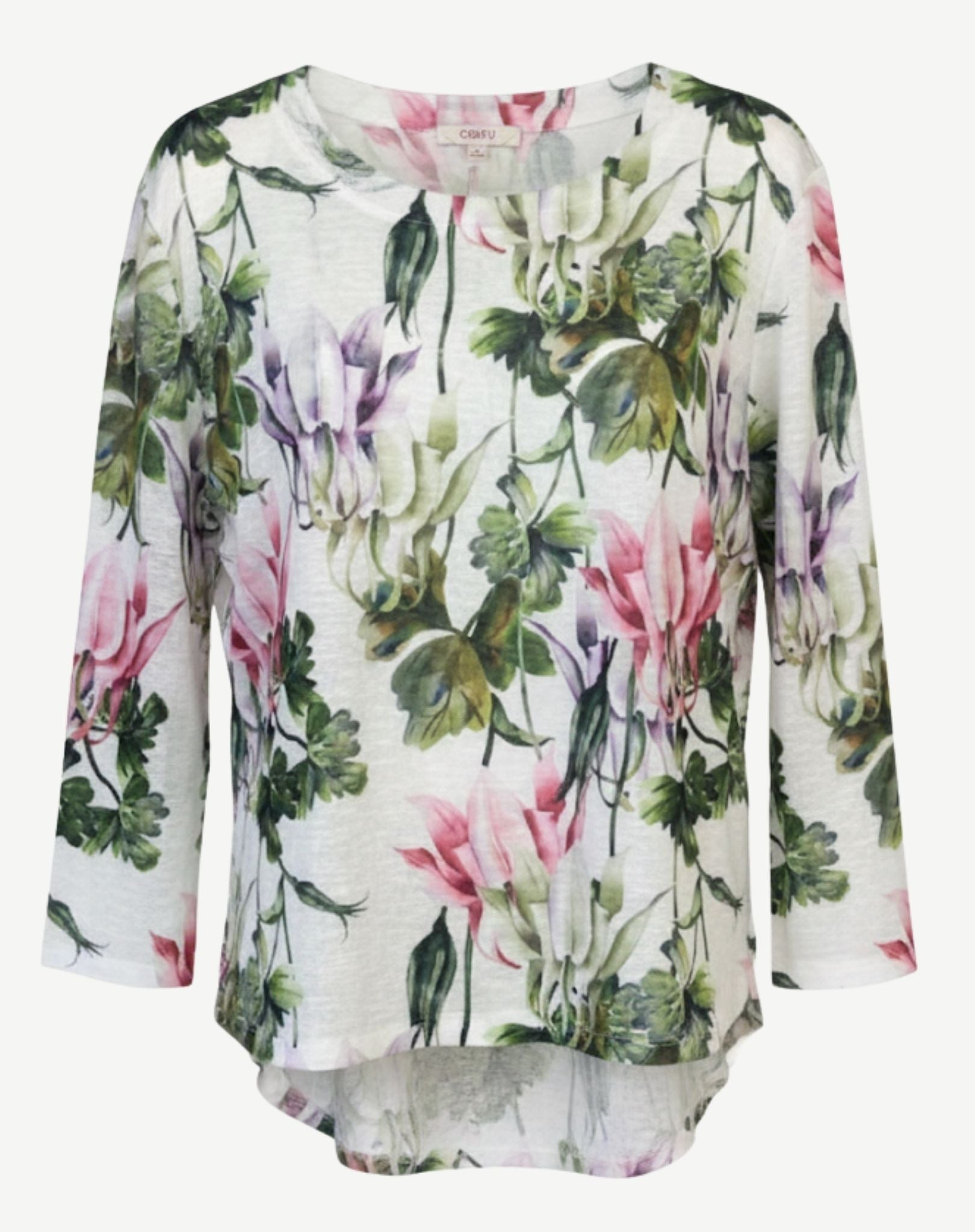 Silk Cascade Slub Linen Top Corfu Jeans