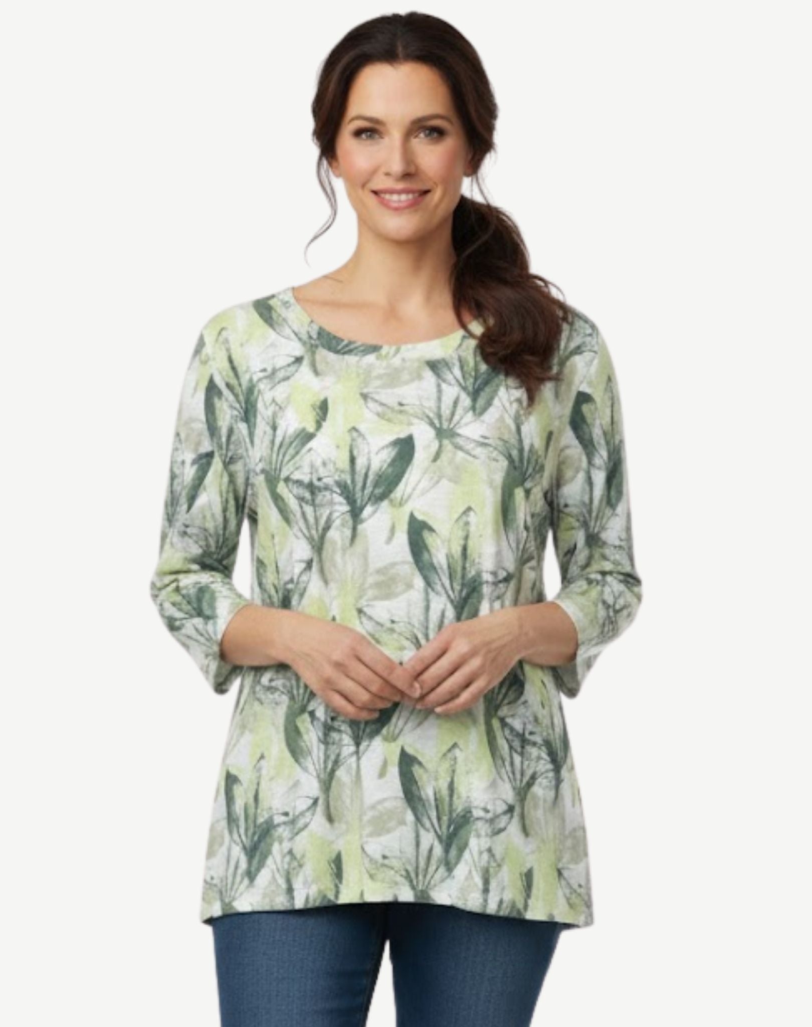 Serene Slub Linen Top Corfu Jeans