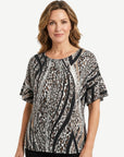 Leopard Lush Slub Linen Top