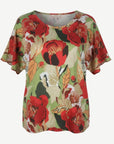Meadow Burst Slub Linen Top Corfu Jeans