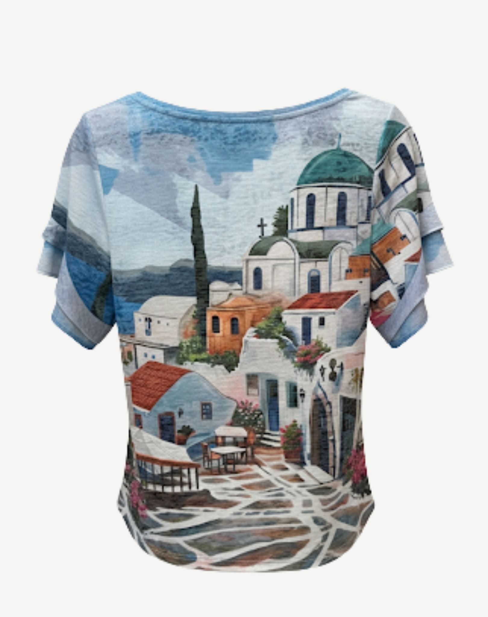 Amalfi Viscose Burnout Jersey Top Corfu Jeans