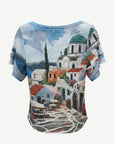 Amalfi Viscose Burnout Jersey Top Corfu Jeans
