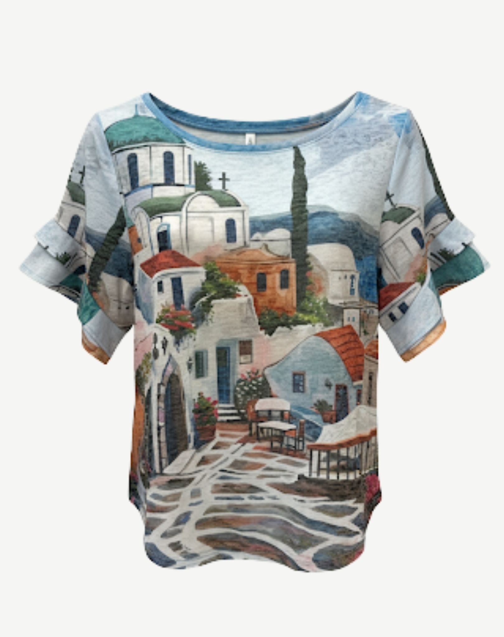 Amalfi Viscose Burnout Jersey Top Corfu Jeans