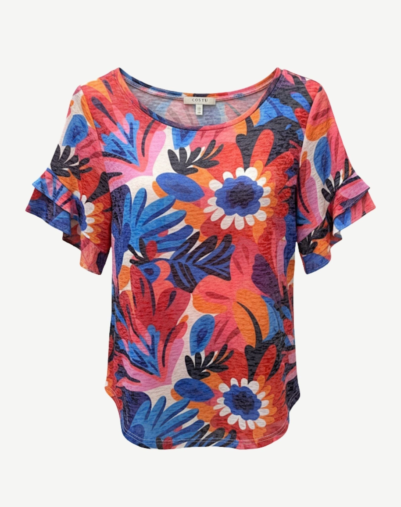 Bloom Bloom Viscose Burnout Jersey Top Corfu Jeans