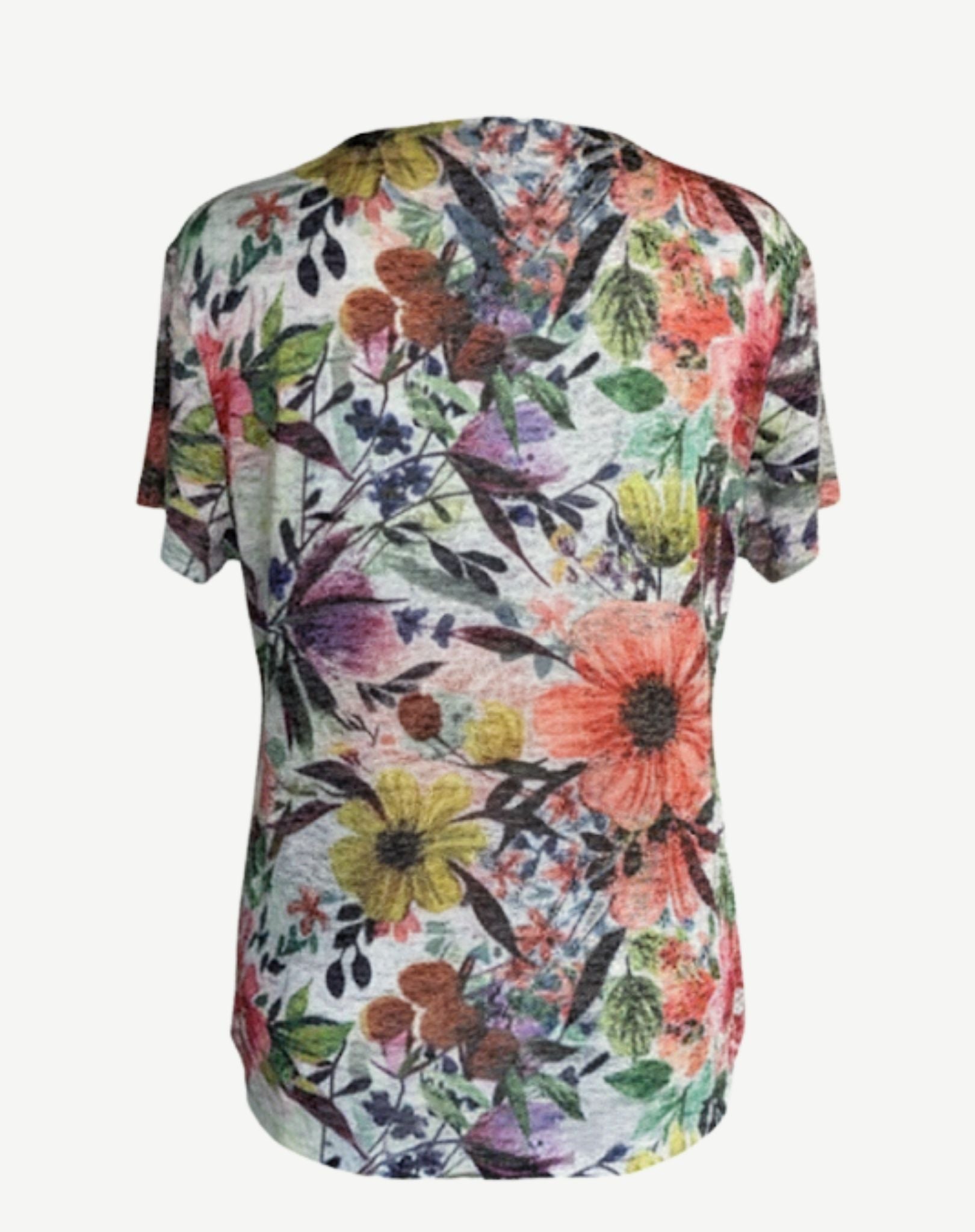 Joyful Garden Cotton Rich Burnout Jersey Top Corfu Jeans