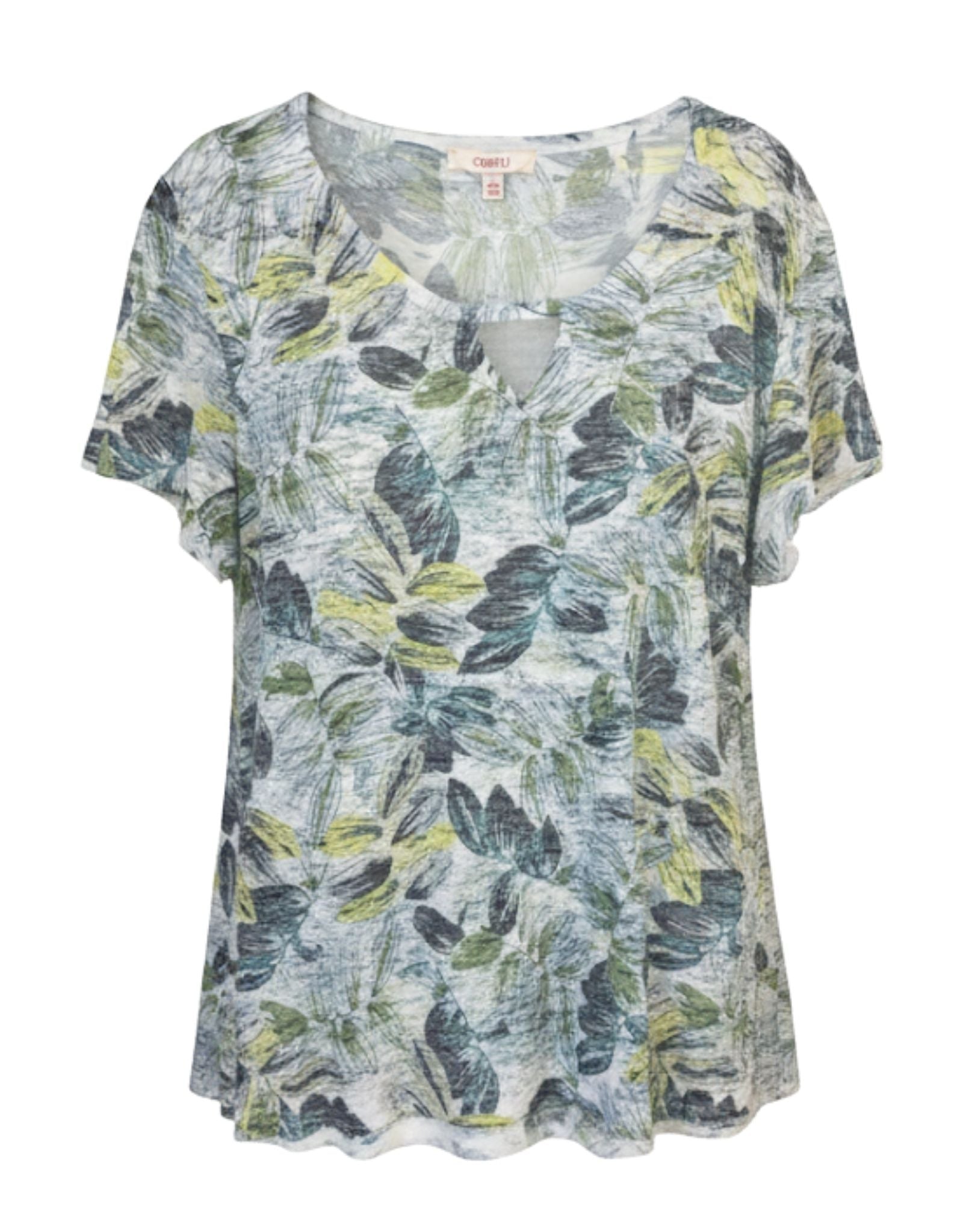 Sage & Sunlight Cotton Rich Burnout Jersey Top Corfu Jeans
