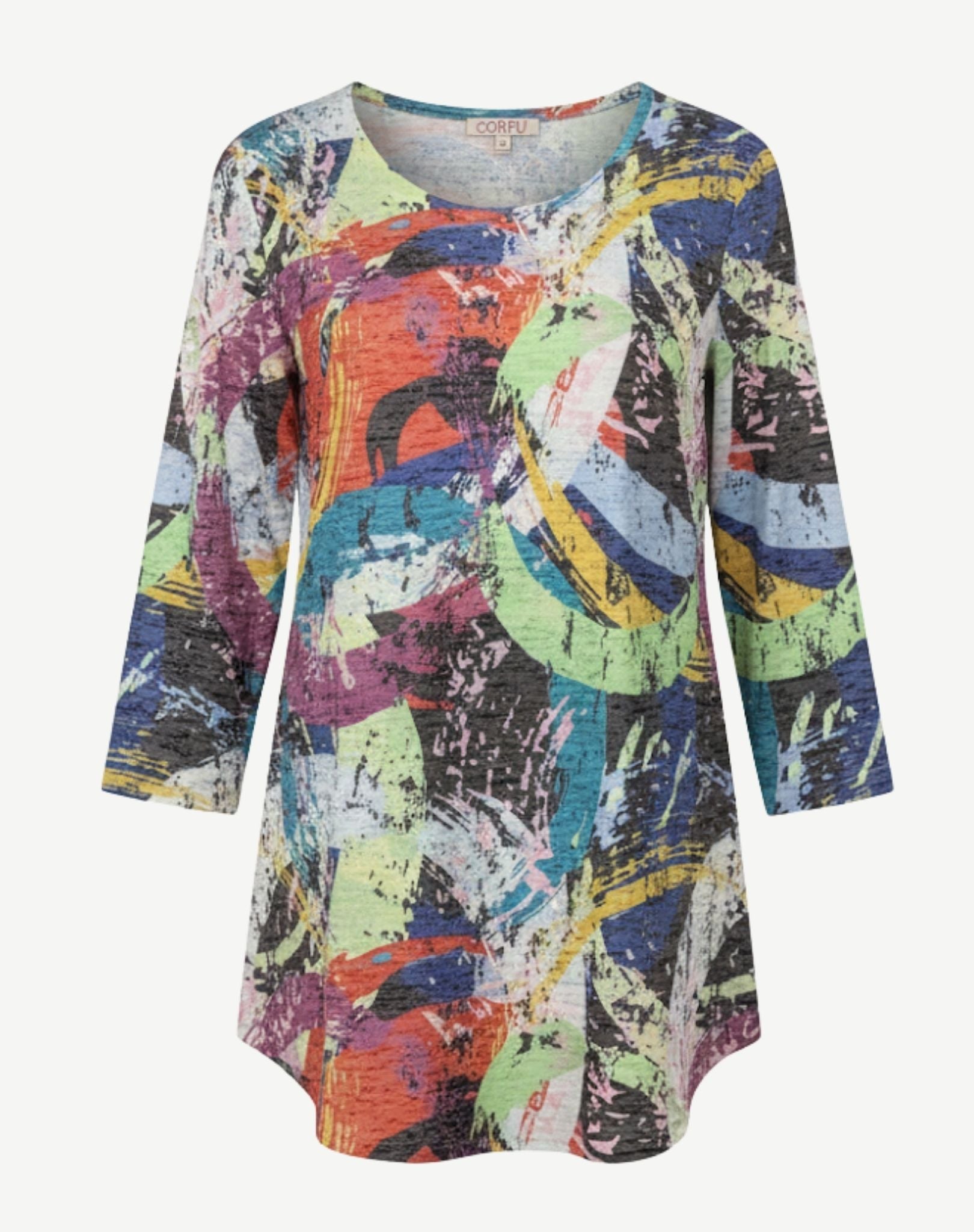 Colour Burst Viscose Burnout Jersey To Corfu Jeans