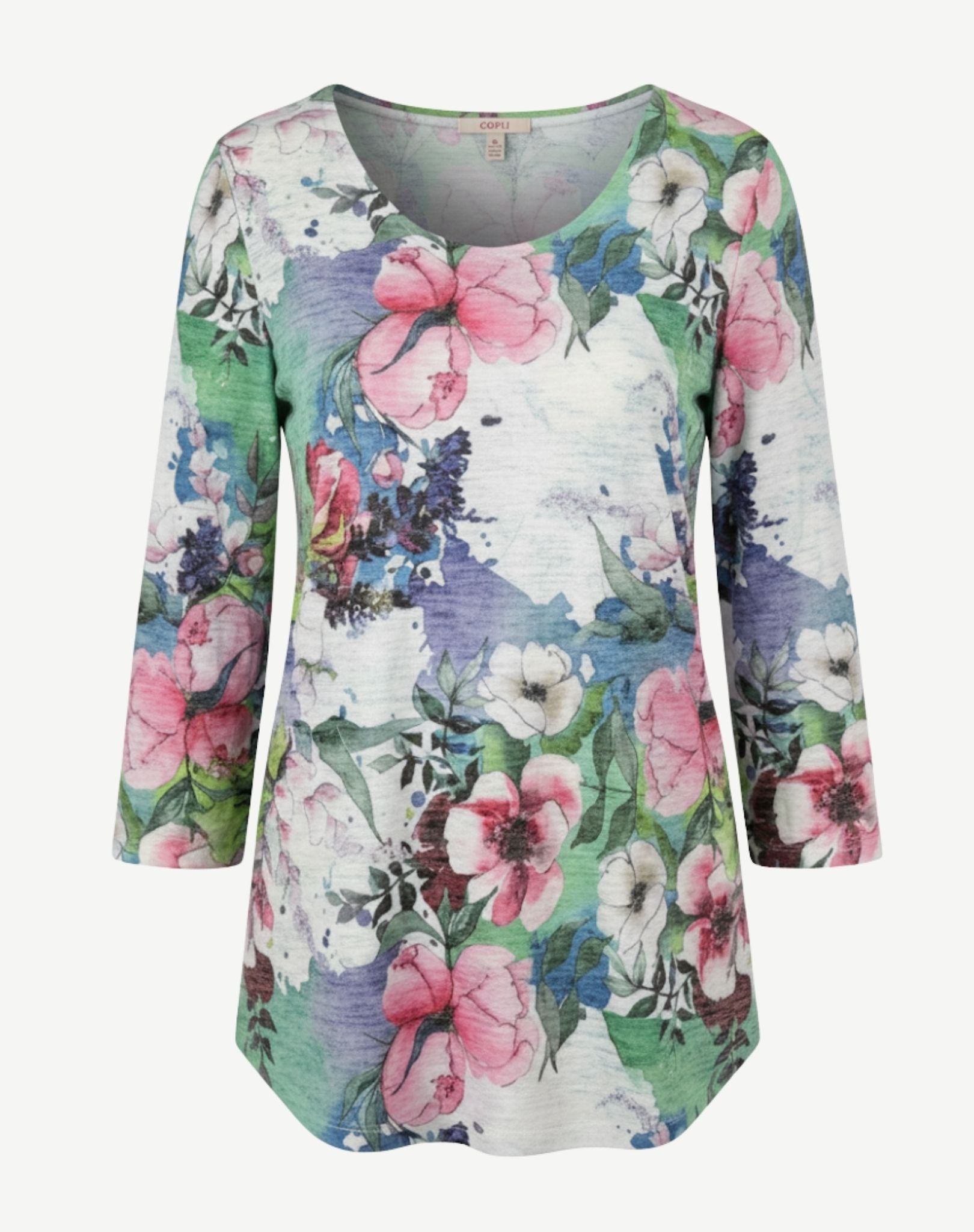 Petal Party Viscose Burnout Jersey Top Corfu Jeans