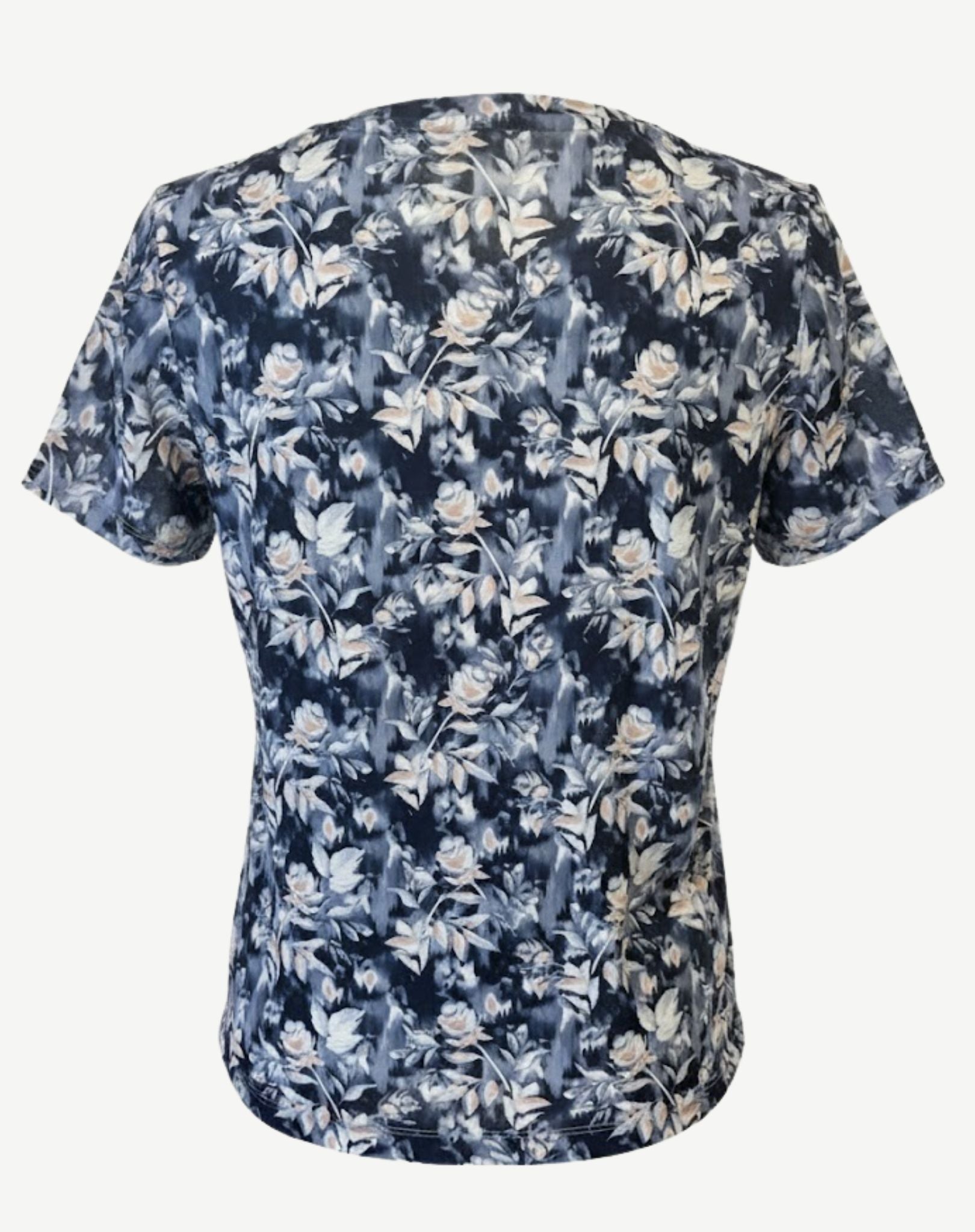 Navy Blush Printed Summer Knit Top Corfu Jeans