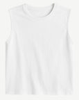 Optic White Cotton Jersey Tank Top Corfu Jeans
