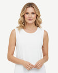 Optic White Cotton Jersey Tank Top Corfu Jeans