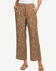 Mocha Mousse Linen Printed Pants Corfu Jeans