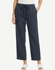 Indigo Linen Drawstring Pants Corfu Jeans
