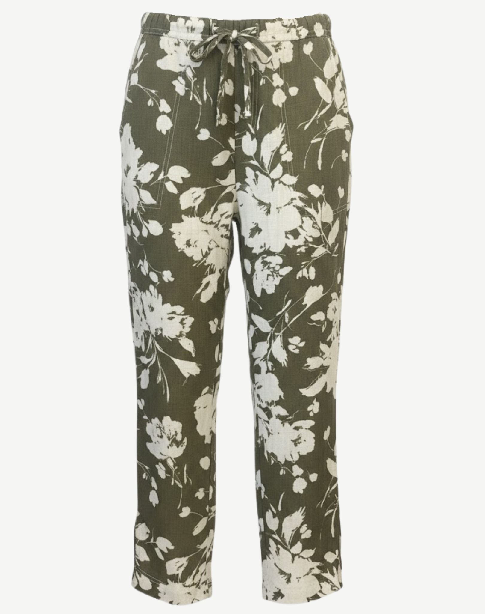 Sweet Basil Printed Linen Drawstring Pants Corfu Jeans