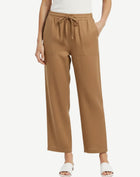 Damask Gold Linen Drawstring Pants