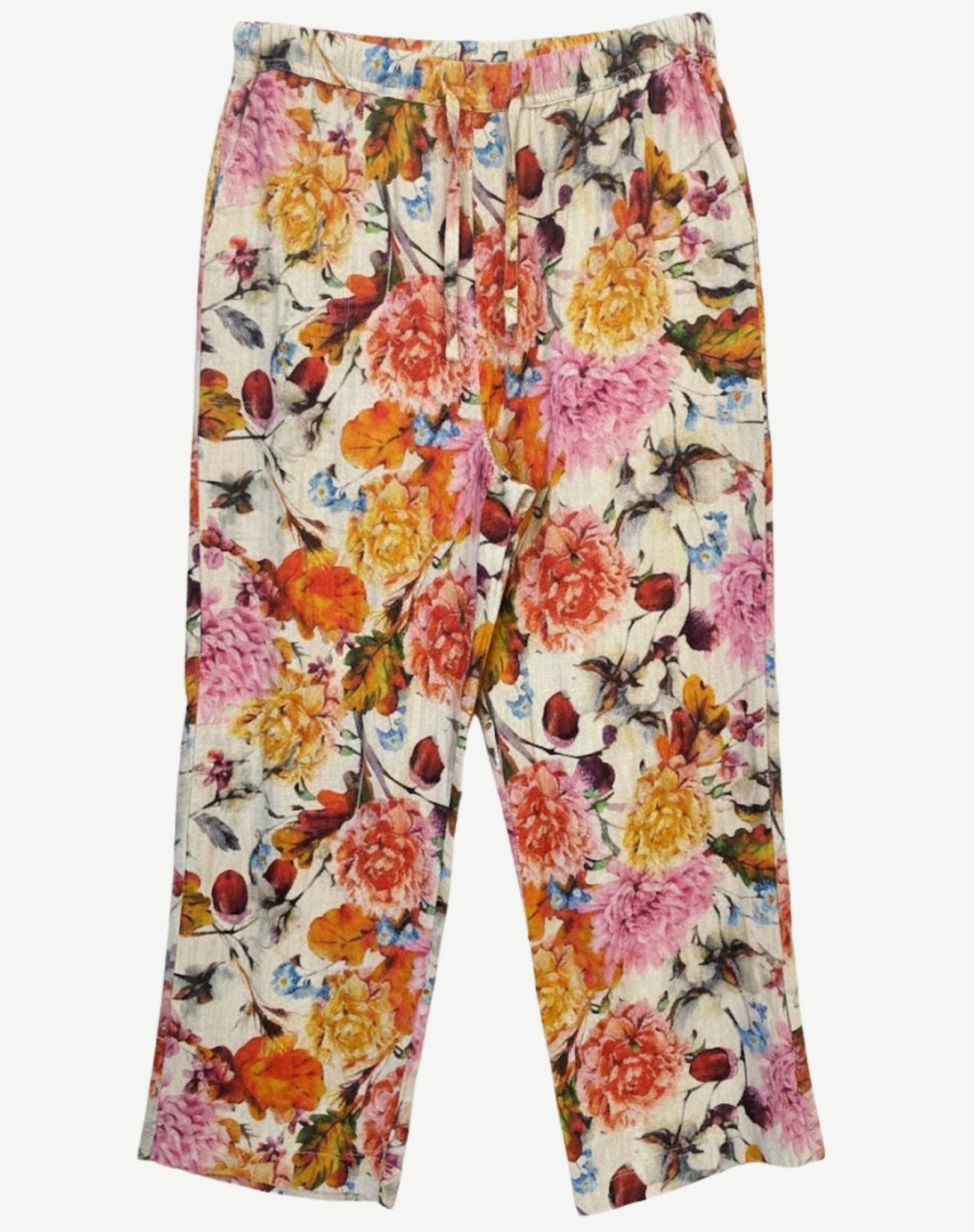 Petal Soft Printed Linen Pants Corfu Jeans