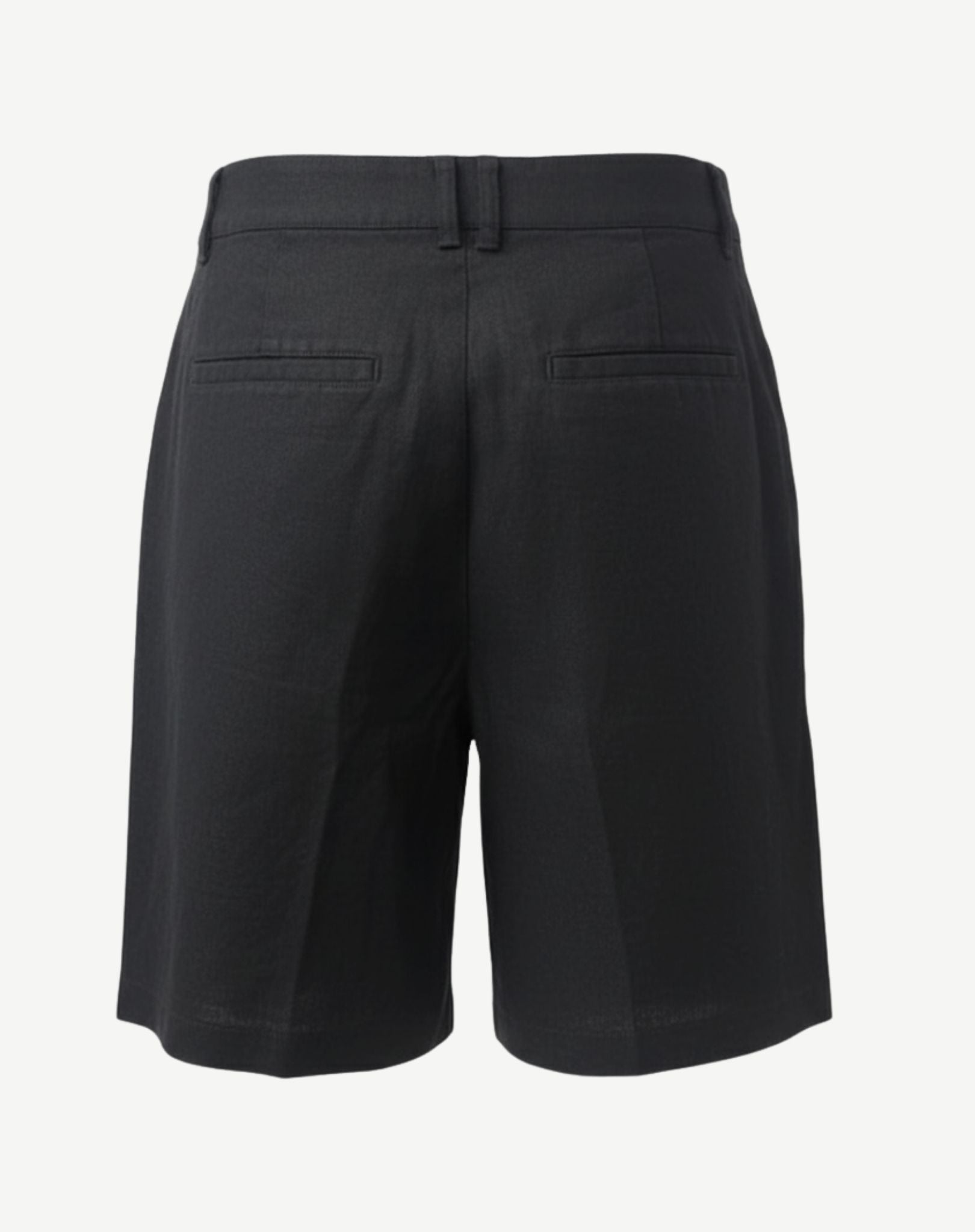 Black Heavy Weight Linen Shorts Corfu Jeans