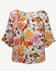 Petal Soft Linen Short Sleeve Blouse Corfu Jeans