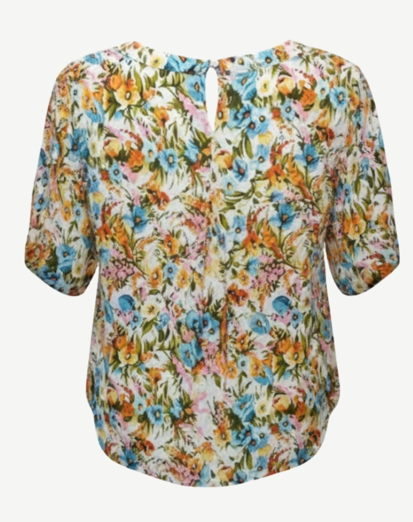 Happy Valley Linen Printed Short Sleeve Top Corfu Jeans