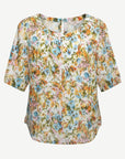 Happy Valley Linen Printed Short Sleeve Top Corfu Jeans
