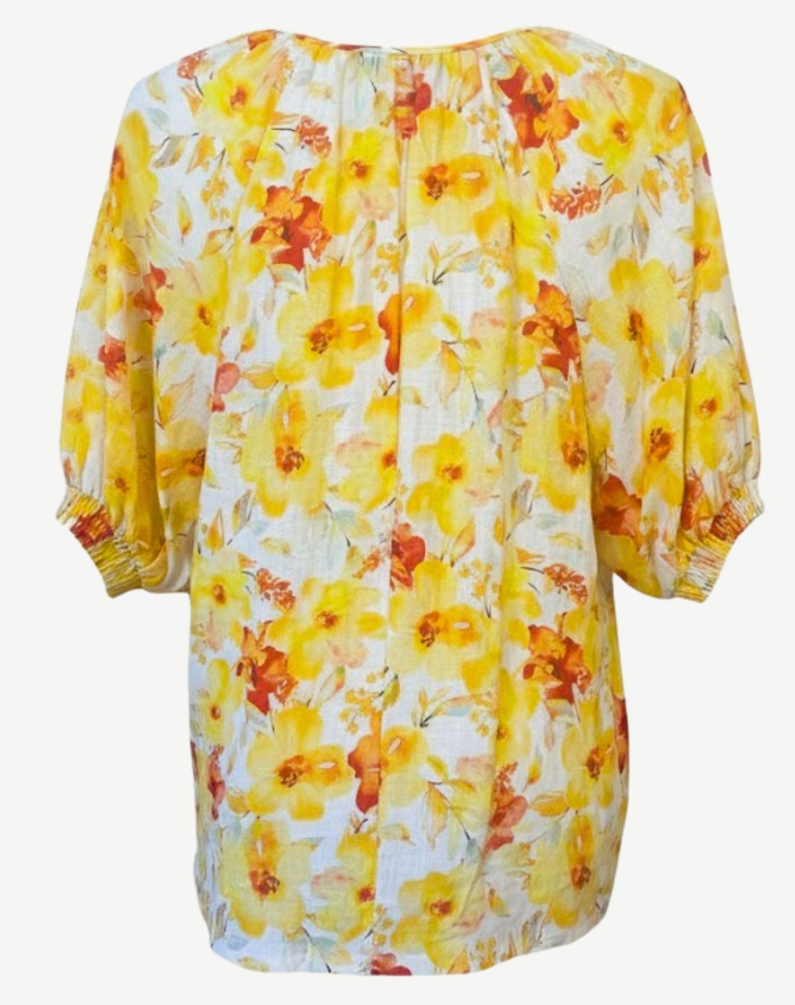 Sunshine Lilly Linen Printed Blouse Corfu Jeans