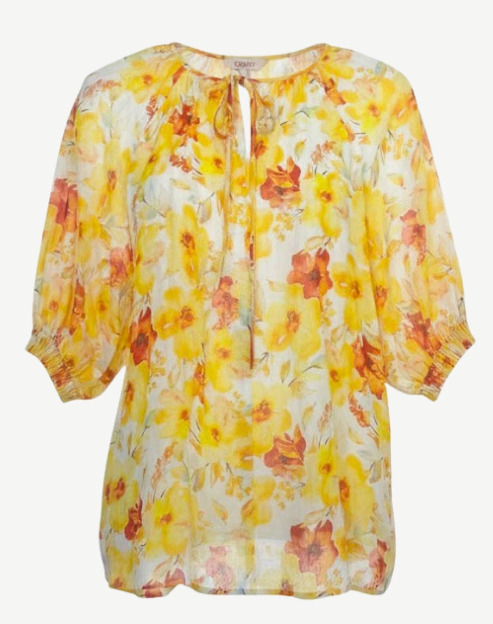 Sunshine Lilly Linen Printed Blouse Corfu Jeans