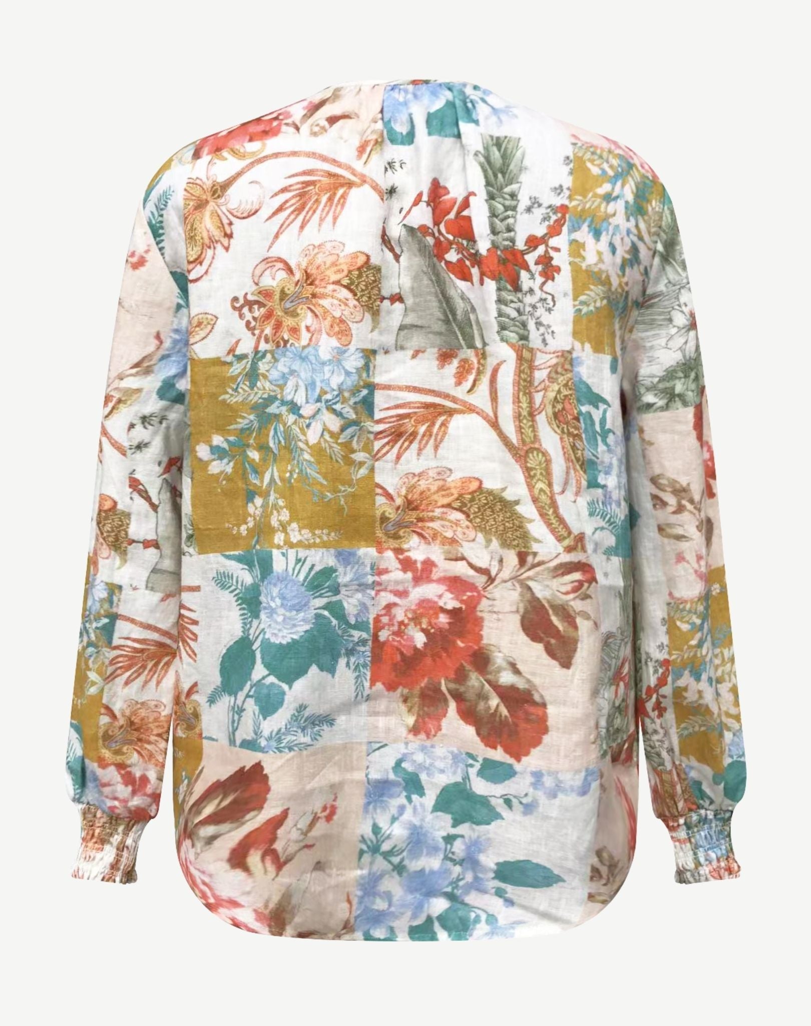 Blush & Bloom Linen Long Sleeve Blouse Corfu Jeans