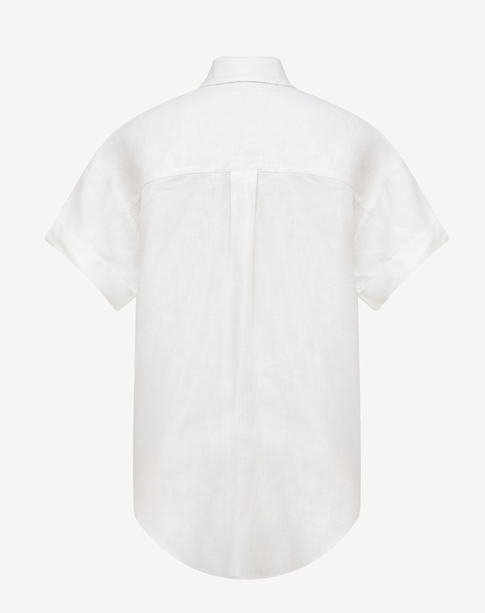 White Linen Breeze Short Sleeve Shirt Corfu Jeans