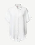 White Linen Breeze Short Sleeve Shirt Corfu Jeans