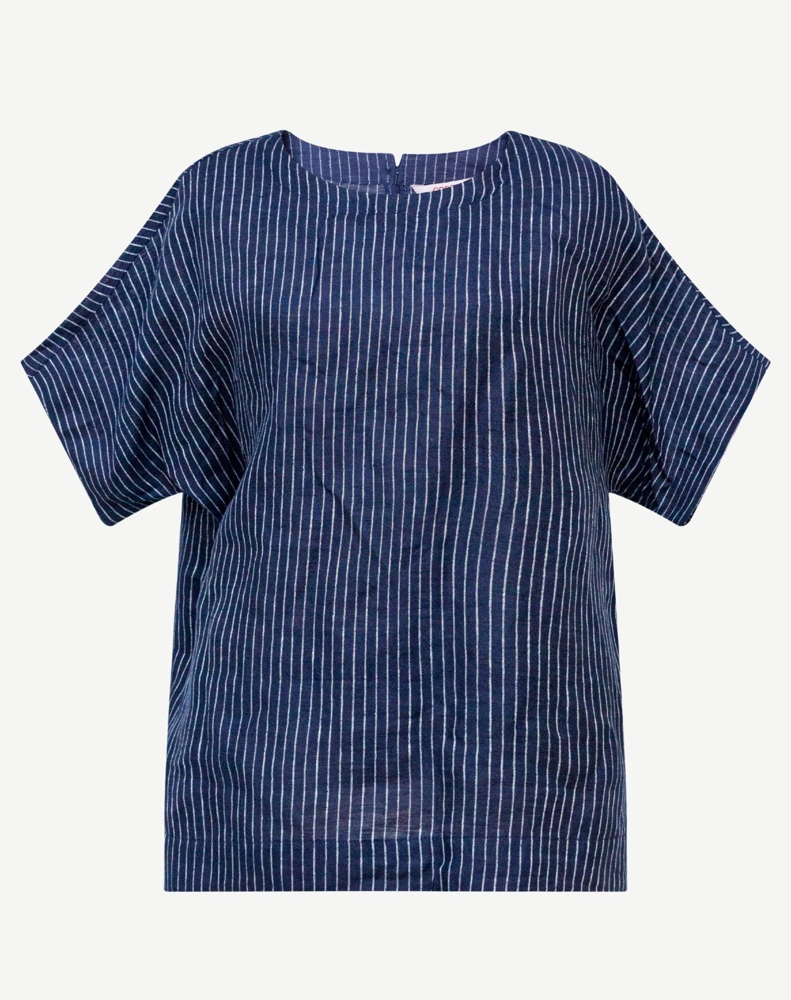 Ink Linen Short Sleeve Top Corfu Jeans