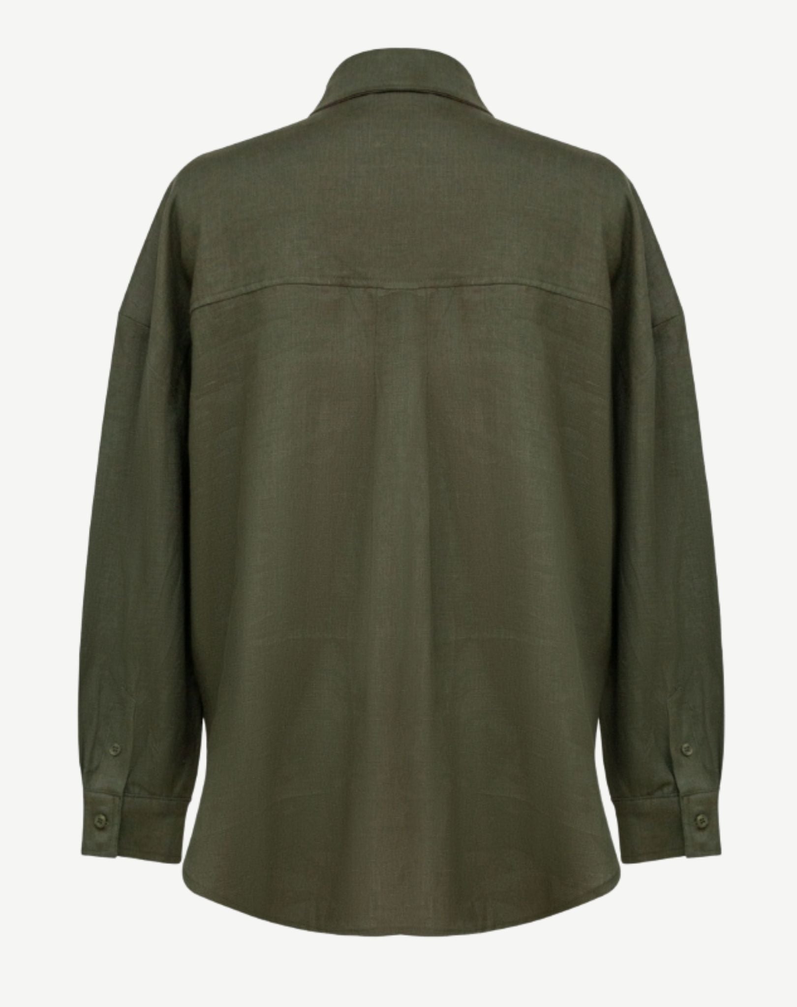 Olivewood Sandwashed Long Sleeve Shirt Corfu Jeans