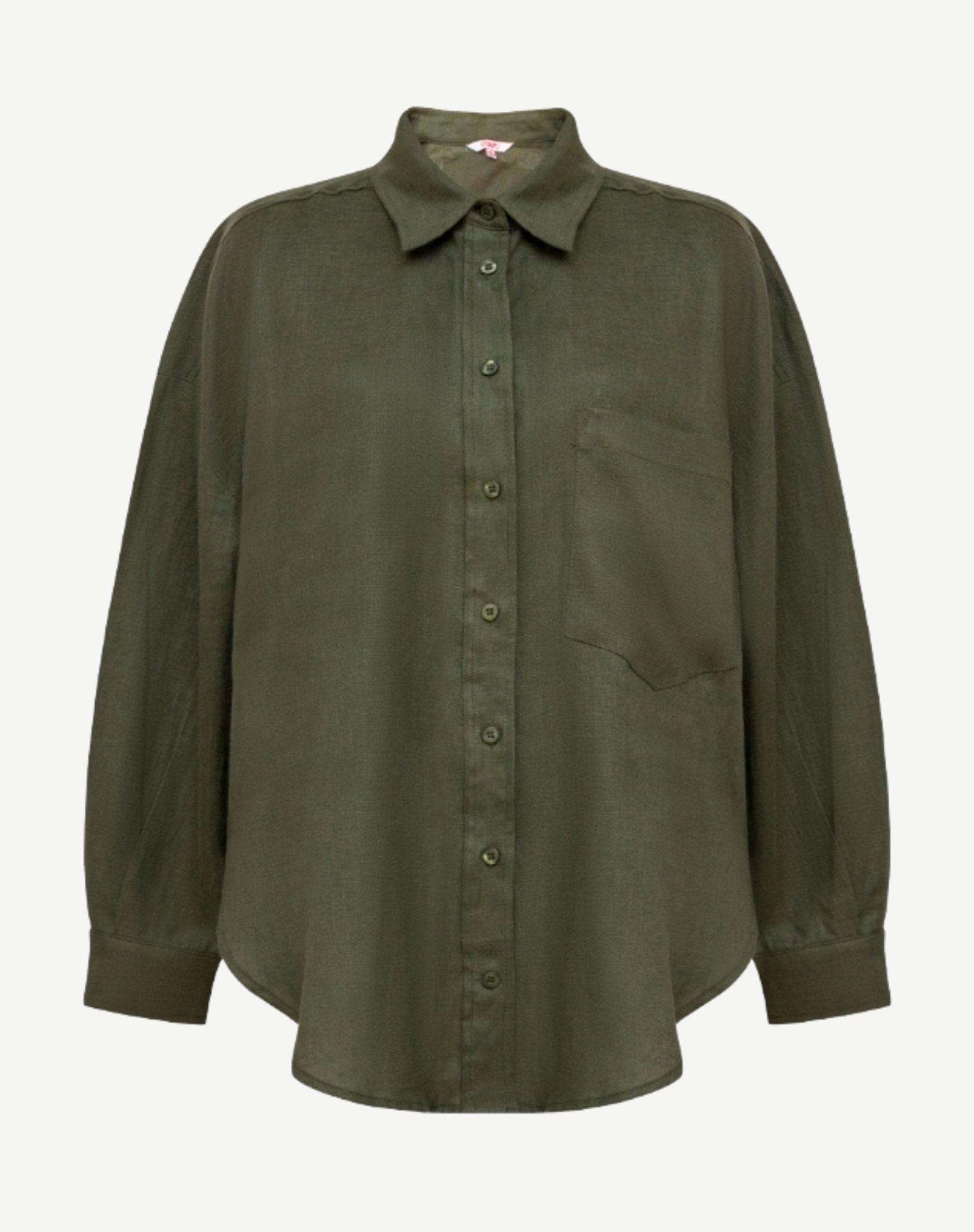 Olivewood Sandwashed Long Sleeve Shirt Corfu Jeans