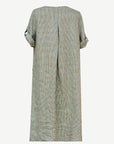 Spring Moss Linen Short Sleeve Dress Corfu Jeans