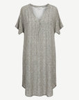 Summer Geo Linen Printed Short Sleeve Dress Corfu Jeans