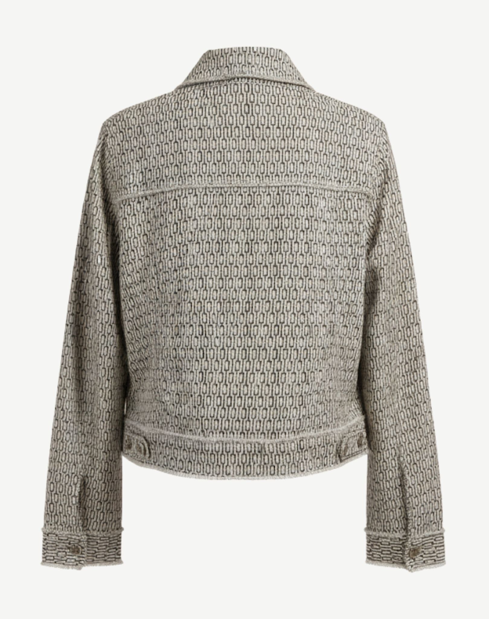 Summer Geo Linen Printed Long Sleeve Jacket Corfu Jeans