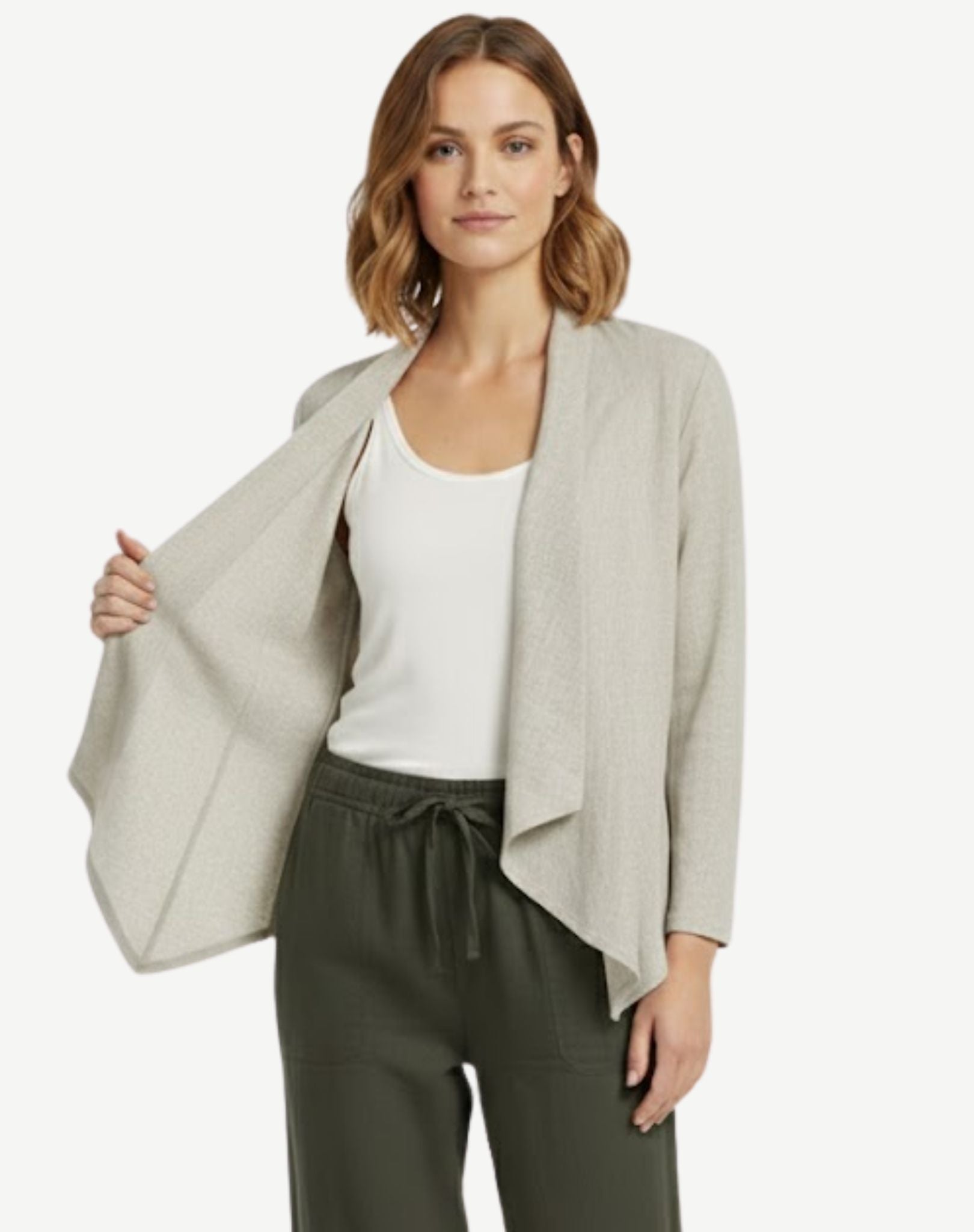 Sand Linen Drape Jacket Corfu Jeans