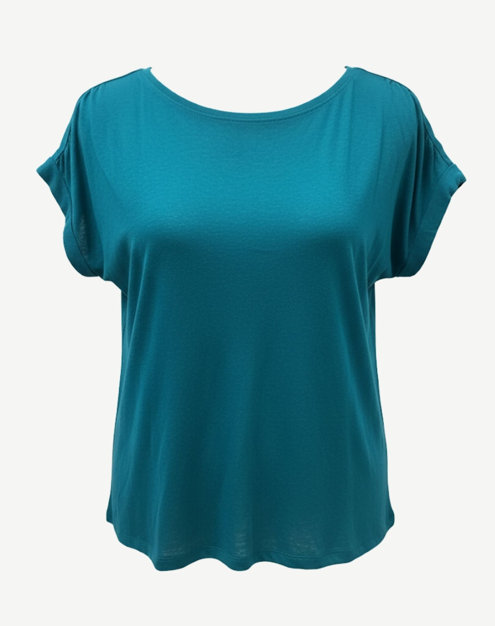Aqua Breeze Linen Blend Short Sleeve Top Corfu Jeans