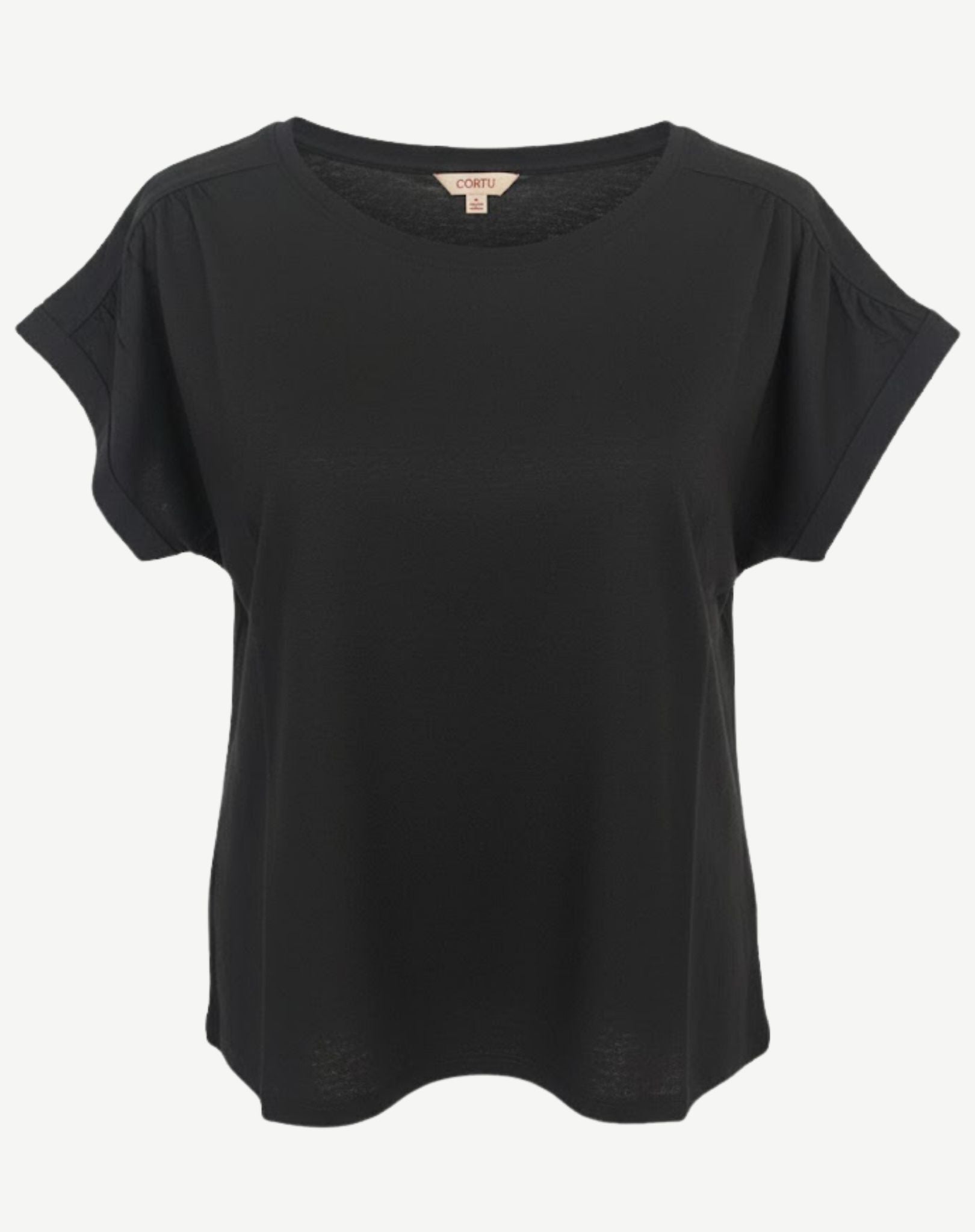 Magenta Rose Linen Blend Short Sleeve Top Corfu Jeans