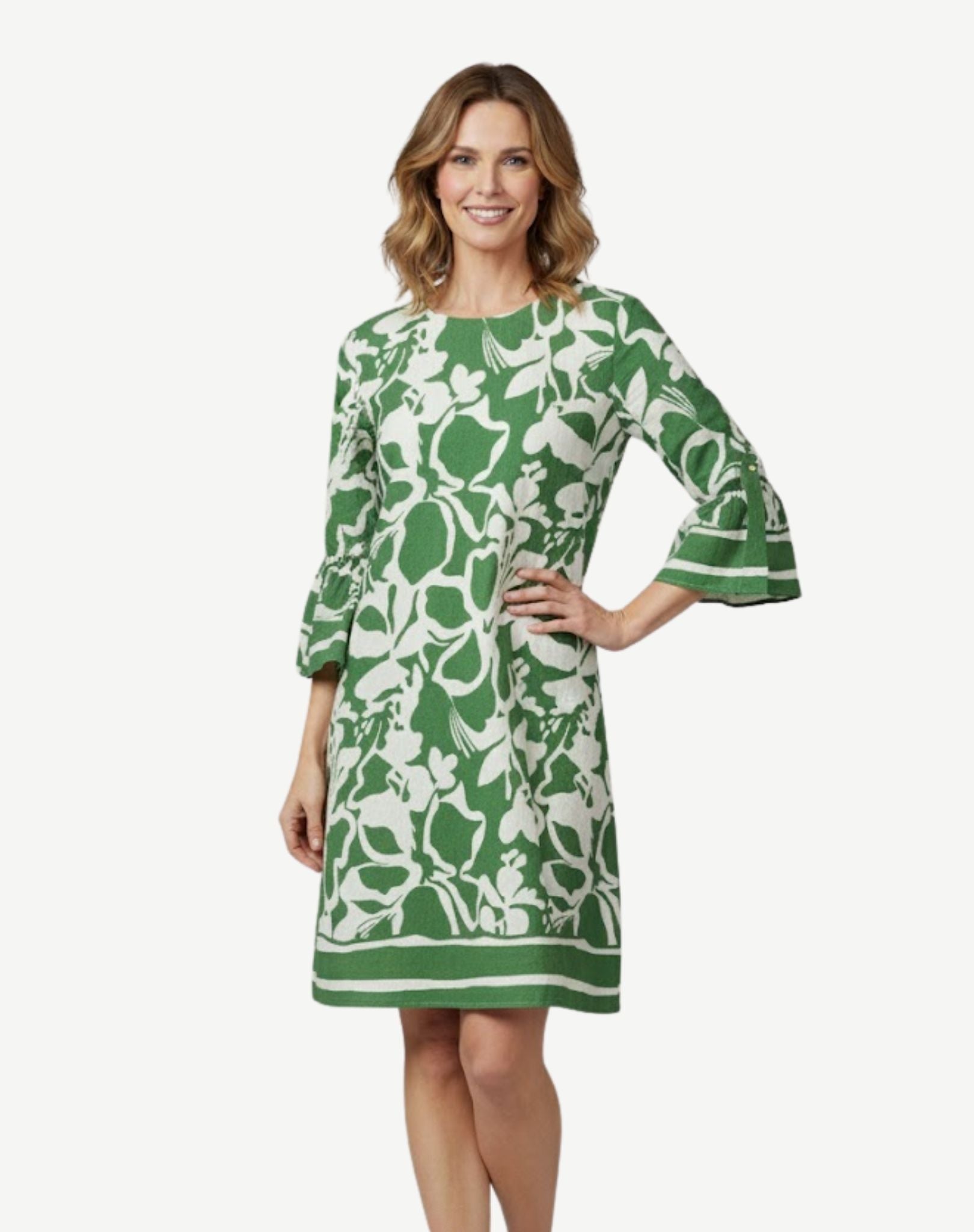 Clover Ruffle Sleeve Midi Dress Corfu Jeans