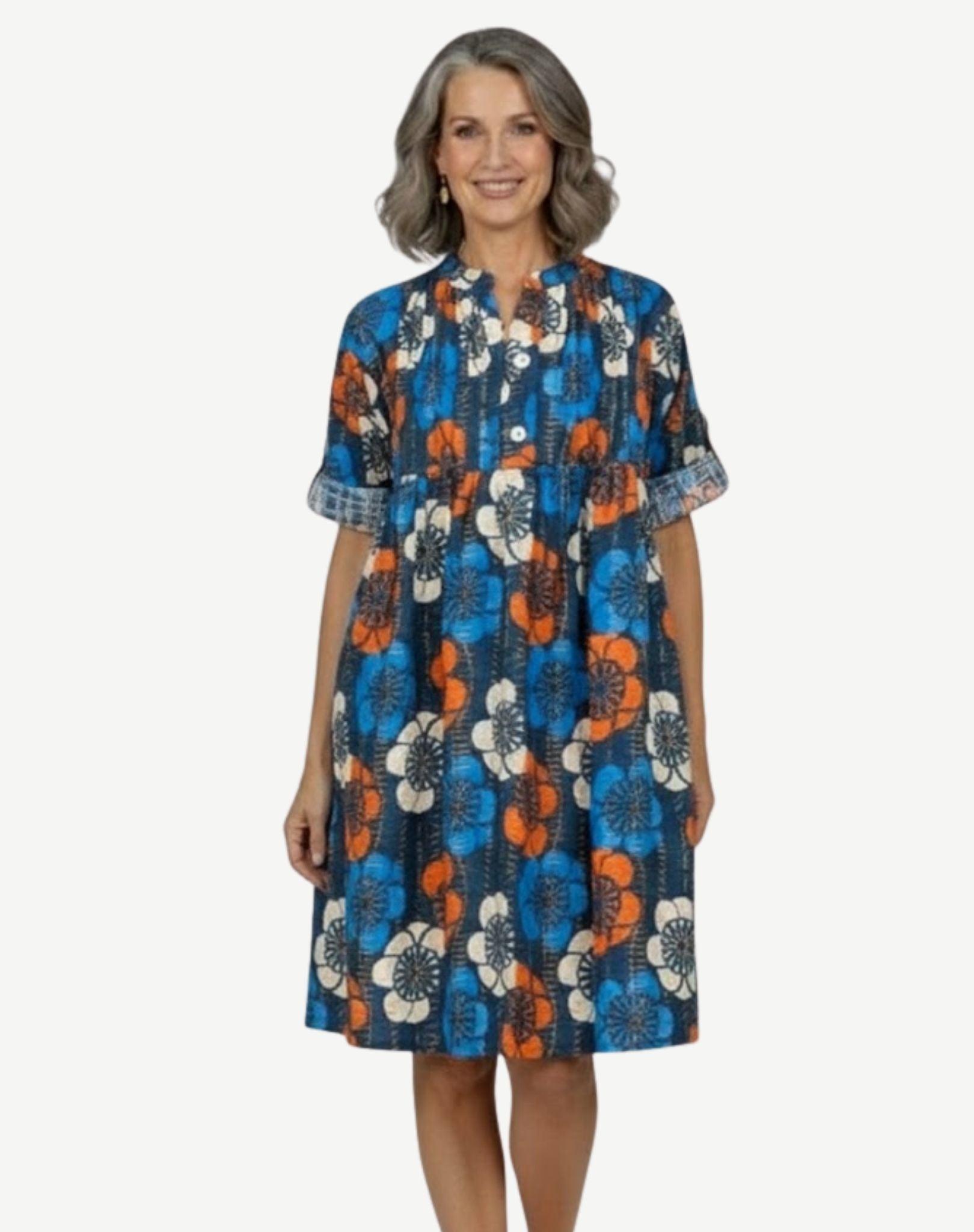 Daisy Denim Short Sleeve Cotton Midi Dress Corfu Jeans