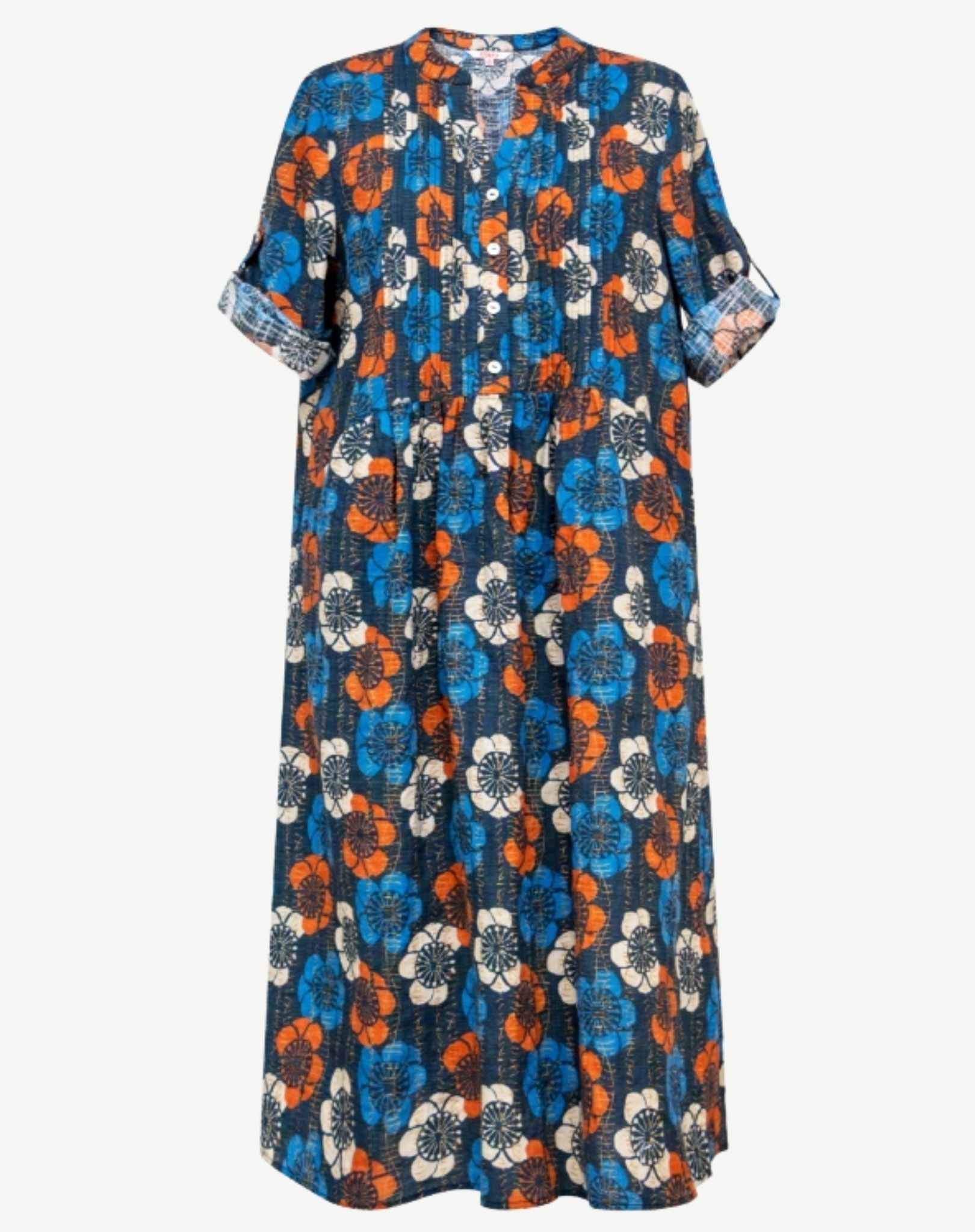 Daisy Denim Short Sleeve Cotton Midi Dress Corfu Jeans