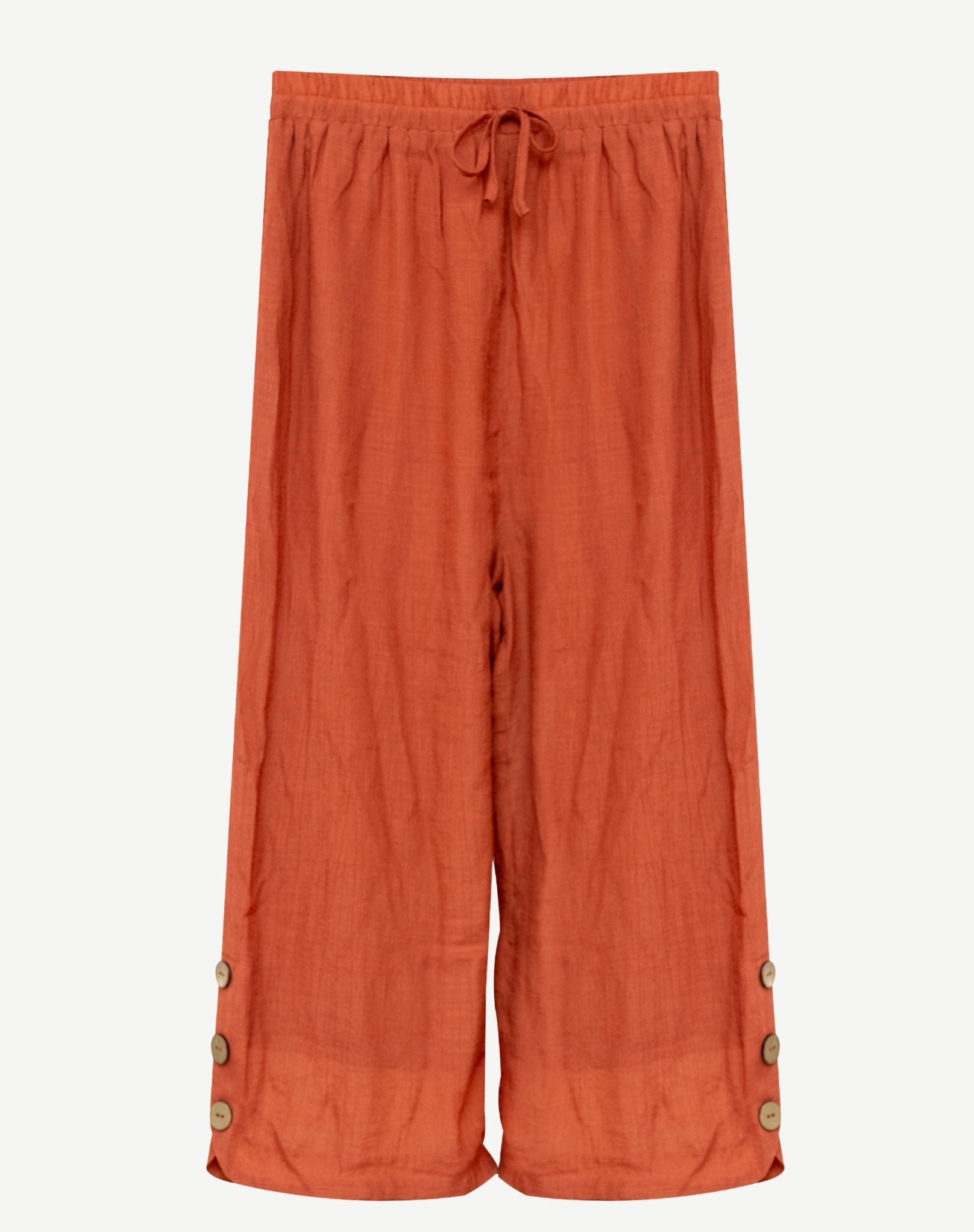 Cinnabar Crepe Georgette 3/4 Pant Corfu Jeans