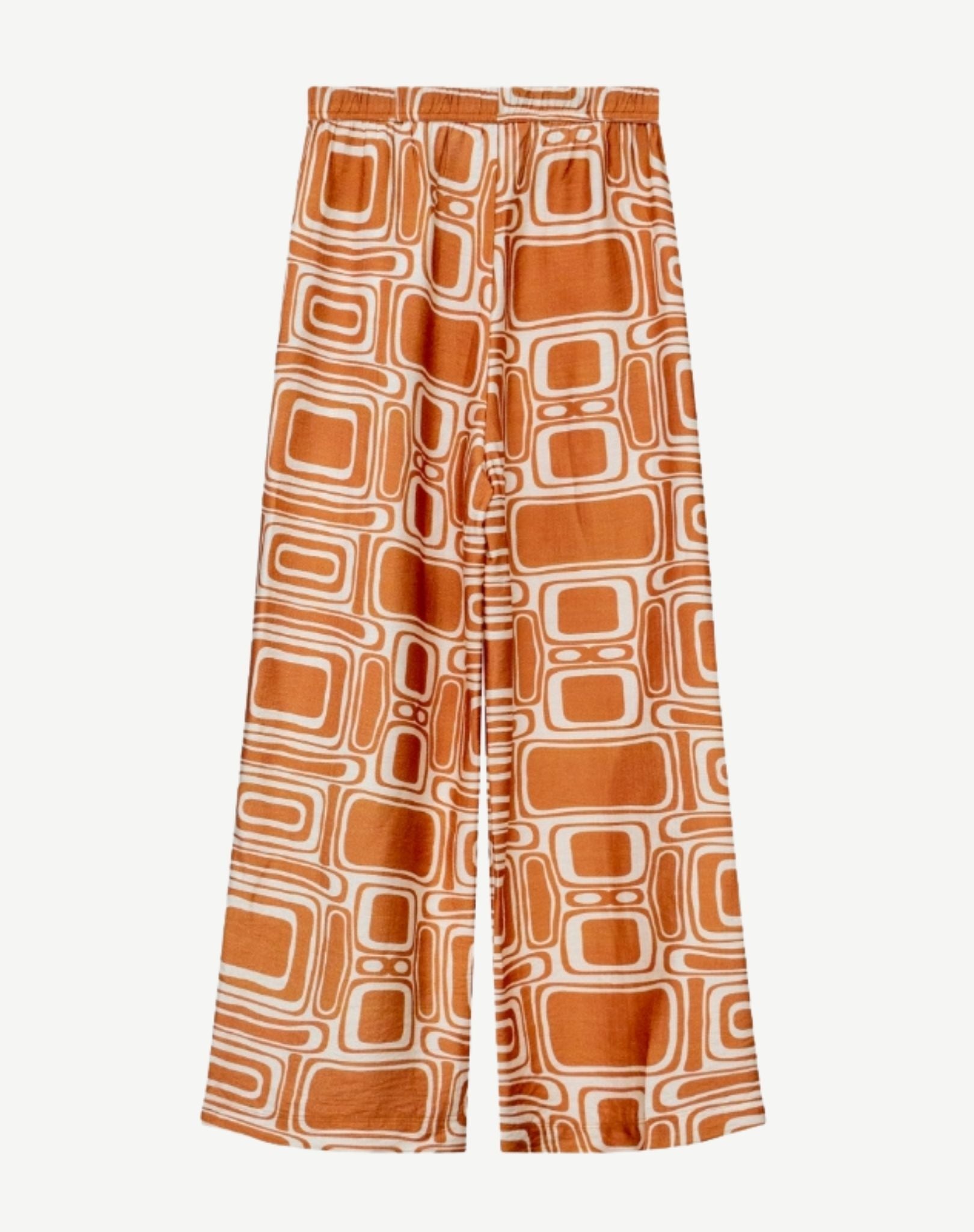 Retro Soft Crepe Print Pants Corfu Jeans
