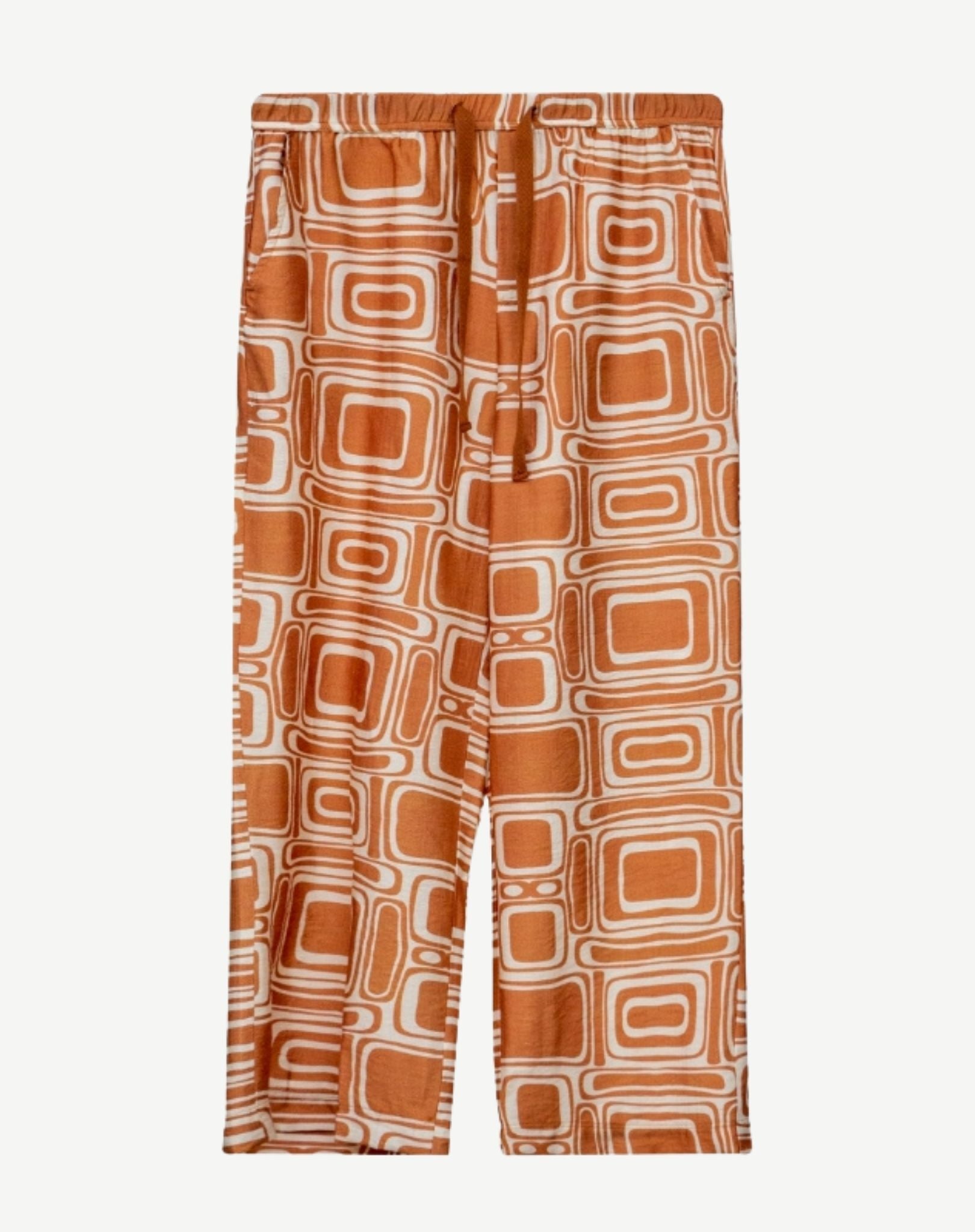 Retro Soft Crepe Print Pants Corfu Jeans