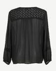 Black Crepe Georgette Long Sleeve Blouse Corfu Jeans