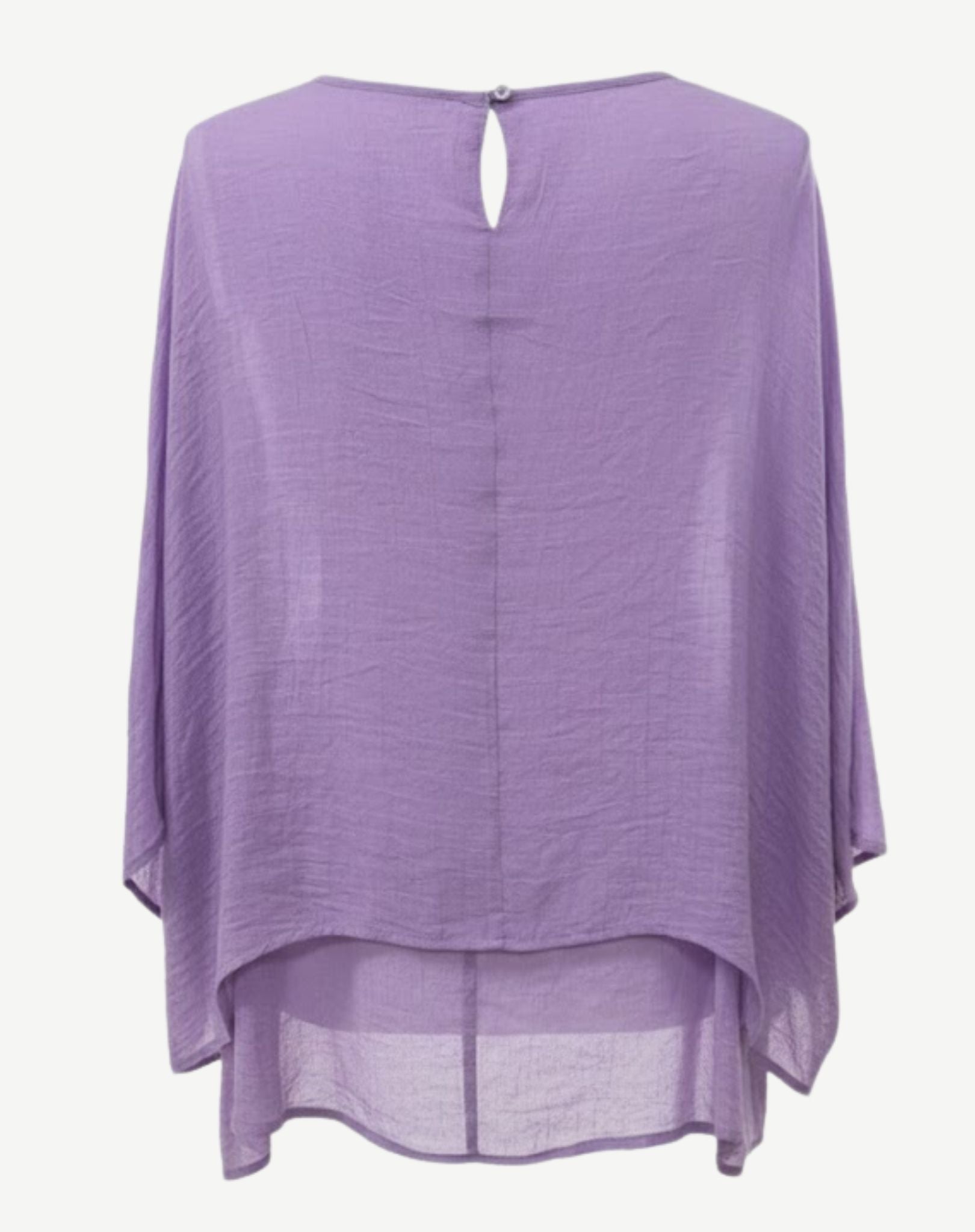 Hydrangea Crepe Georgette Batwing Blouse Corfu Jeans