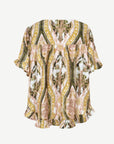 Elderflower Fields Soft Crepe Print Blouse Corfu Jeans