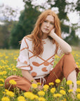 Clay Crepe Georgette Printed Blouse Corfu Jeans